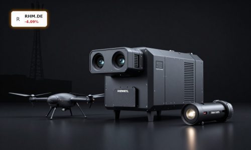 Rheinmetall Drone Shield anti-drone defense system with sensors and interceptor drone