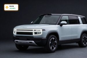 Rivian Robotaxi Deal visualized with a Rivian R2 autonomous SUV prepared for Uber fleet deployment