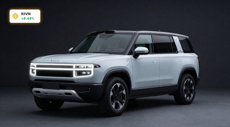 Rivian Robotaxi Deal visualized with a Rivian R2 autonomous SUV prepared for Uber fleet deployment