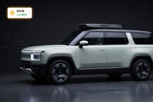 Rivian Robotaxi Strategy visualized with a premium R2-based autonomous robotaxi in a dark studio