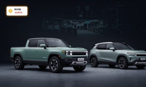 Rivian Earnings optimism reflected in premium R1T and R1S EVs with factory expansion in the background