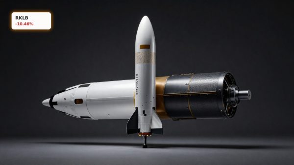 Rocket Lab VICTUS HAZE Electron rocket and defense satellite in premium dark product-style scene
