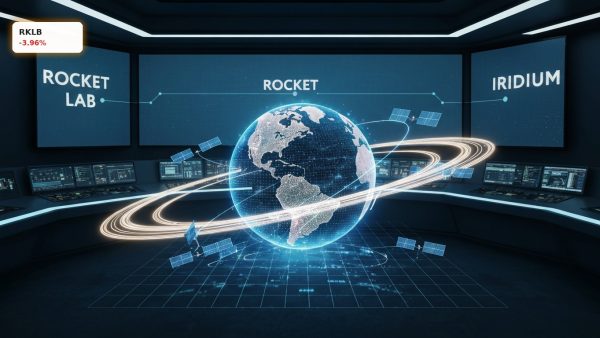 A conceptual space technology merger representing the Rocket Lab Acquisition.
