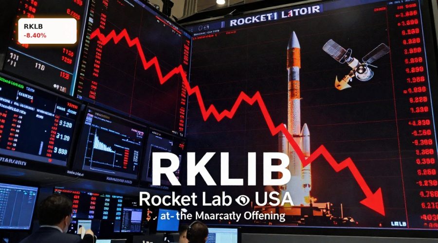 Rocket Lab Equity Offering triggers sharp RKLB stock drop on Wall Street trading screens
