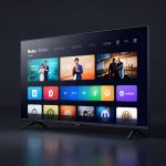Roku Home Screen displayed on a modern smart TV with premium streaming interface and cinematic product lighting