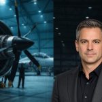 An aircraft engine undergoing maintenance in a military hangar, representing the new RTX Contract.