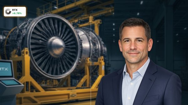 RTX Earnings climb as advanced commercial and defense aerospace engines are assembled in a high-tech facility.