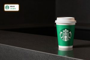 Starbucks Earnings optimism reflected by premium coffee drinks and subtle rising stock market theme