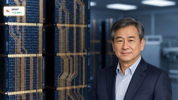 SK Hynix AI Memory high-bandwidth silicon wafers in cleanroom