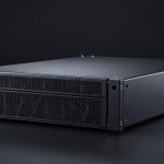 Super Micro Computer Stock Offering highlighted with AI server hardware in a dark studio setting