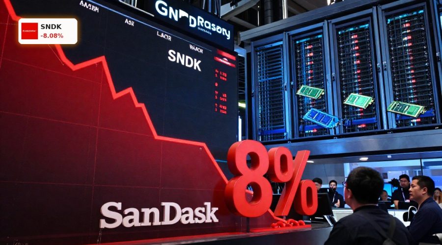 SanDisk Earnings spark sharp SNDK stock drop amid AI memory boom and volatility