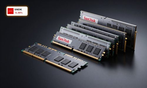 SanDisk Druckenmiller AI memory theme with premium SanDisk NAND and SSD storage hardware
