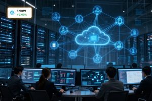 Snowflake Agentic AI Strategy visualized as an enterprise AI control plane with data center and legal risk tension.