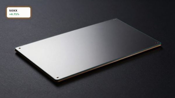SOXX Semiconductor Analysis with AI chip and silicon wafer representing semiconductor ETF supply chain exposure