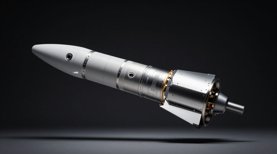 SpaceX IPO spotlight on Starlink satellite and reusable rocket hardware in premium dark studio setting