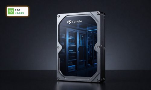 High-capacity Seagate hard drive symbolizing Seagate Earnings strength from AI data center storage demand