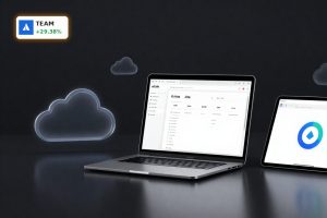 Atlassian Earnings spotlighted with Jira and Confluence AI tools on premium laptop setup