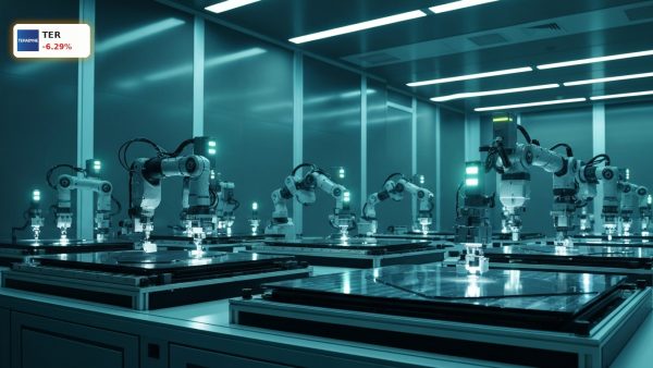 Semiconductor testing equipment in a cleanroom relating to Teradyne Insider Sales.