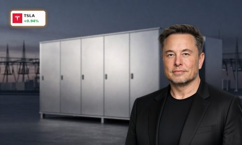 Tesla Energy Storage Megapack site with utility-scale LFP batteries near U.S. power grid