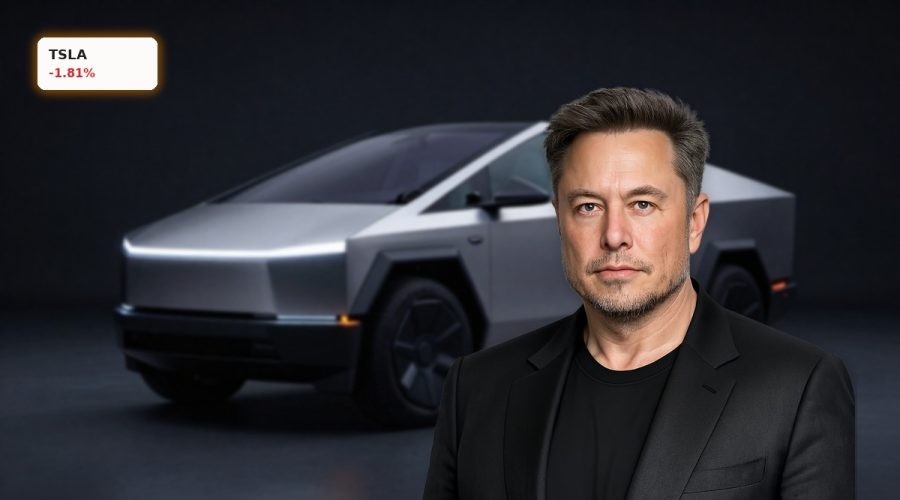 Futuristic Tesla Robotaxi Cybercab under dramatic lighting amid Q1 2026 delivery uncertainty