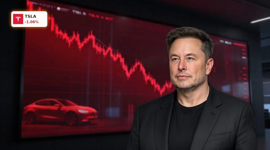 Tesla Earnings under pressure with TSLA stock chart sliding amid weak EV demand and FSD risks