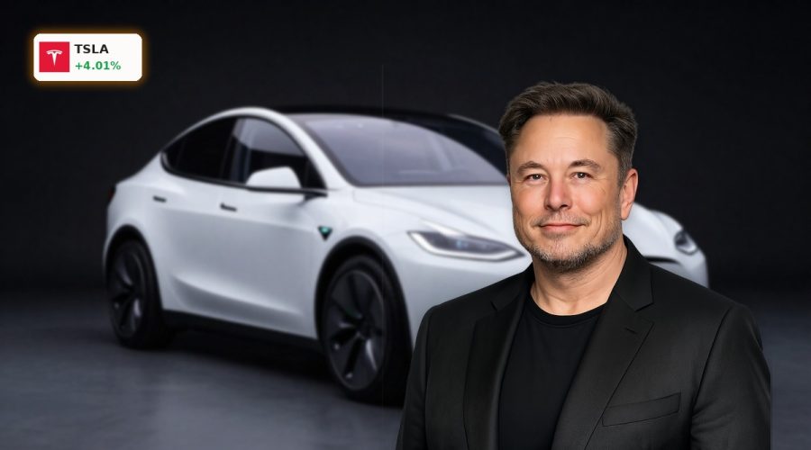 Tesla Robotaxi Strategy highlighted with a premium autonomous Tesla vehicle under cinematic lighting