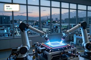 High-tech fab in Taiwan symbolizing Taiwan Semiconductor AI Expansion and advanced AI chip manufacturing growth.