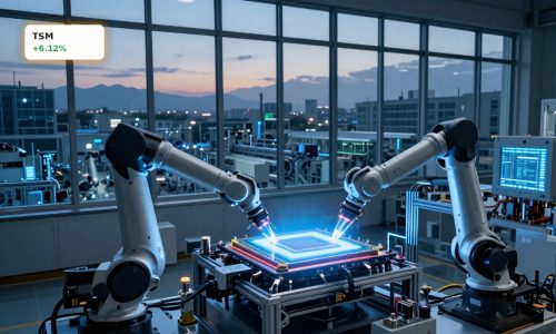 High-tech fab in Taiwan symbolizing Taiwan Semiconductor AI Expansion and advanced AI chip manufacturing growth.