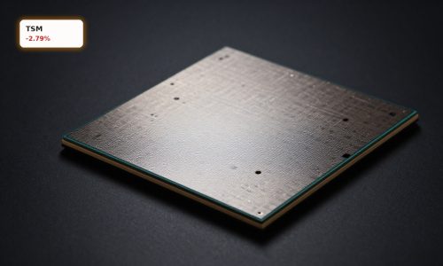 TSMC AI Demand reflected in close-up semiconductor wafer for 2nm chip production amid ongoing supply squeeze