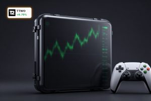 Premium GTA-style game case and controller symbolizing Take-Two GTA 6 Launch stock rally