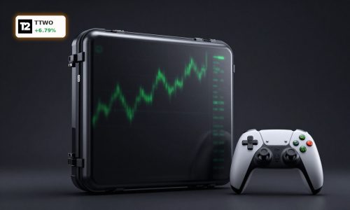 Premium GTA-style game case and controller symbolizing Take-Two GTA 6 Launch stock rally