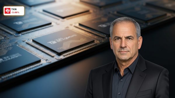 Advanced silicon semiconductor wafers representing Texas Instruments Earnings and AI chip technology.