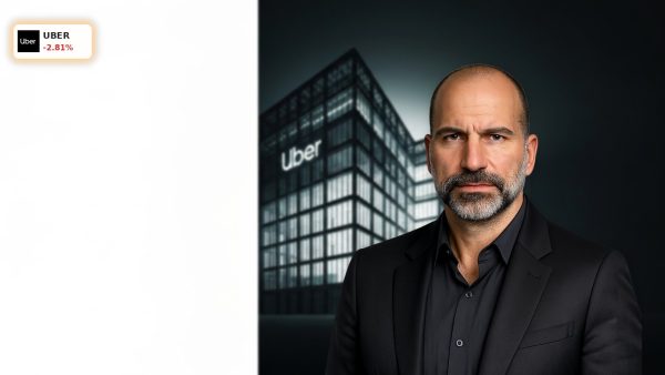 Sleek architectural structures merging to symbolize the Uber Delivery Hero Acquisition.