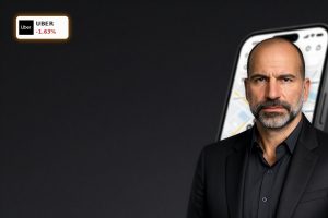 Premium smartphone showing Uber Hotel Bookings interface for travel investors