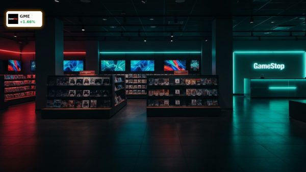An empty modern retail store representing the future of GameStop Stock.