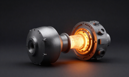 Uranium fuel pellet in front of nuclear reactor core symbolizing Stock market focus