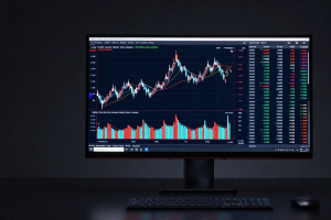 Premium trading desk with stock charts on screen reflecting central bank risk