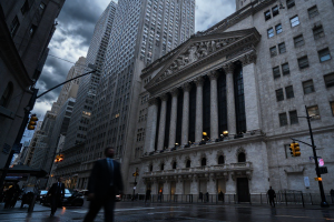 Wall Street financial district at dusk symbolizing fragile late-cycle Stock rally