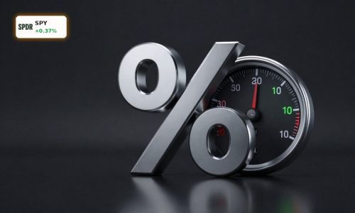 Fed PCE Inflation concept with premium rate and inflation gauge on dark background