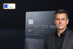 Premium Visa card close-up symbolizing strong Visa Earnings and profit surge