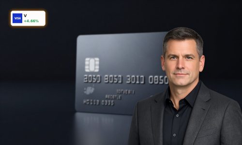 Premium Visa card close-up symbolizing strong Visa Earnings and profit surge