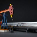 WTI Crude Oil Hormuz barrel and pipeline on dark background as reopening hopes pressure oil prices