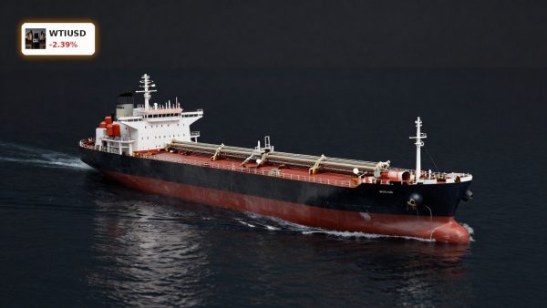 WTI Crude Oil Hormuz tanker crossing a narrow sea lane as reopening hopes ease supply fears