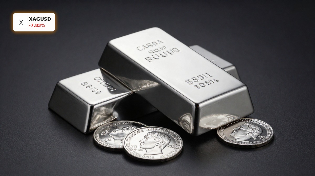 Silver Plunge: XAGUSD Drops 7.8% on Fed and Dollar Shock