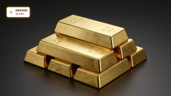 Gold Central Bank Reserves shown as stacked gold bars in a secure vault with dramatic lighting
