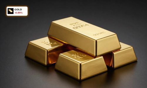 Shiny gold bars stacked in dramatic light symbolize Gold Price Record above $5,000