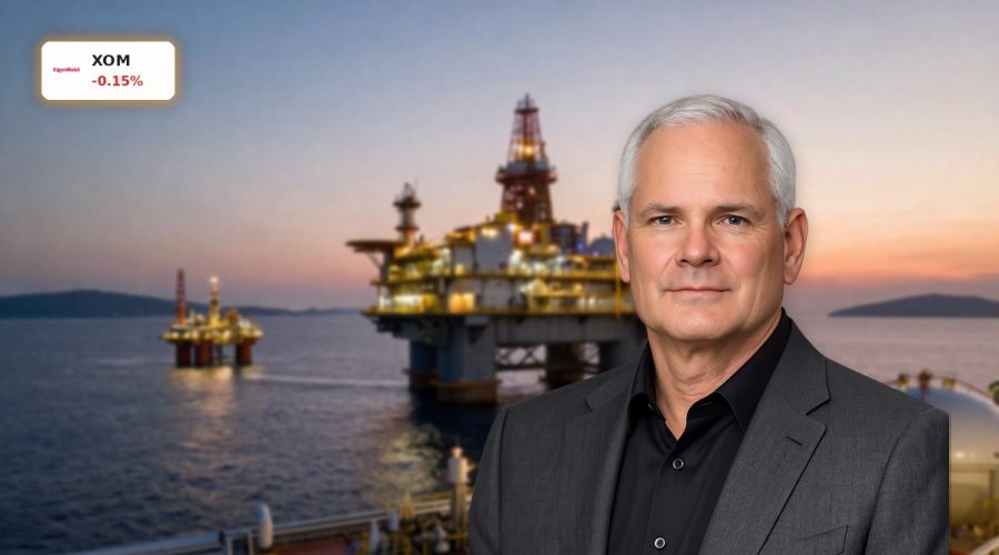 Offshore platform and high-tech gas facility illustrating Exxon Mobil Strategy in deepwater and helium.