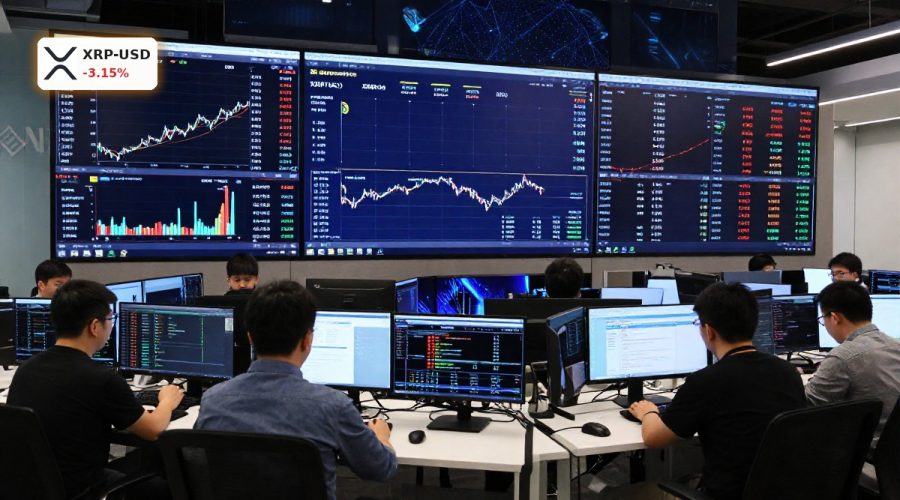 Traders analyze Ripple Q2 Outlook with XRPUSD charts, Binance margin risk and rising XRP Ledger activity on crypto trading screens