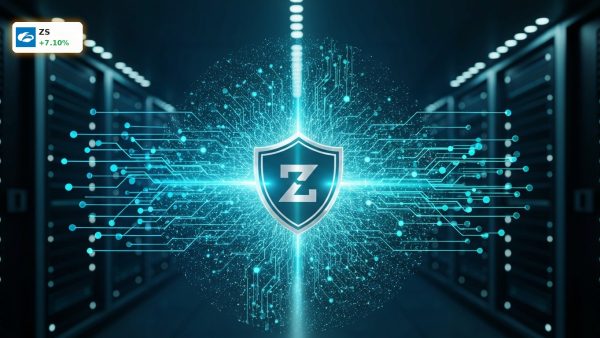Zscaler Acquisition concept showing secure AI data integration.