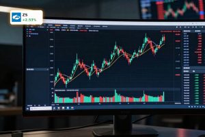 Trading screen with volatile tech stock chart reflecting strong Zscaler Earnings and valuation uncertainty